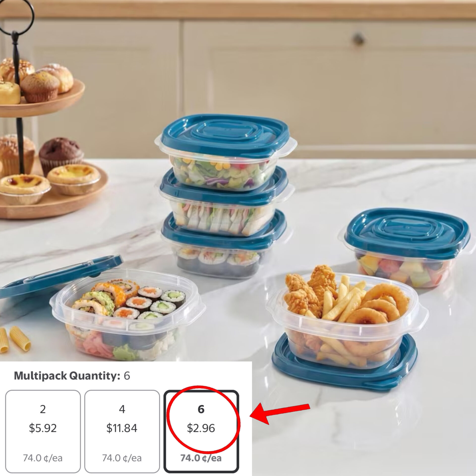 Storage Containers Names Square 1.26cup Plastic Food Storage Container 6 Pack | Savings 101